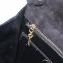 Salvatore Ferragamo Shoulder Bag Suede Black Gold Auth BA12900-20