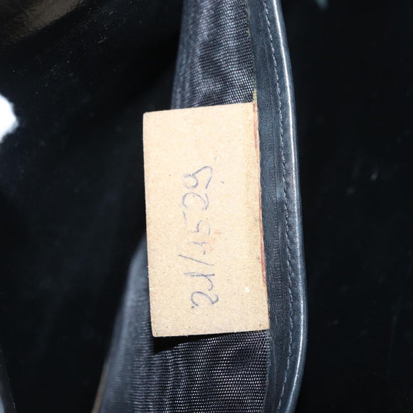 Salvatore Ferragamo Shoulder Bag Suede Black Gold Auth BA12900