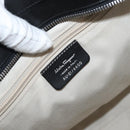 Salvatore Ferragamo Gancini Handtasche Leder Schwarz Silber Auth BA12902-16