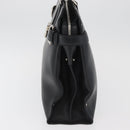 Salvatore Ferragamo Gancini Handtasche Leder Schwarz Silber Auth BA12902-4
