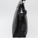 Salvatore Ferragamo Gancini Handtasche Leder Schwarz Silber Auth BA12902-5