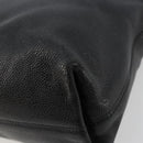 CHANEL Tote Bag Caviar Skin Black Gold CC Auth BA12903-15