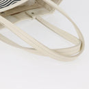 CHANEL Tote Bag Canvas White Silver CC Auth BA12904A-7