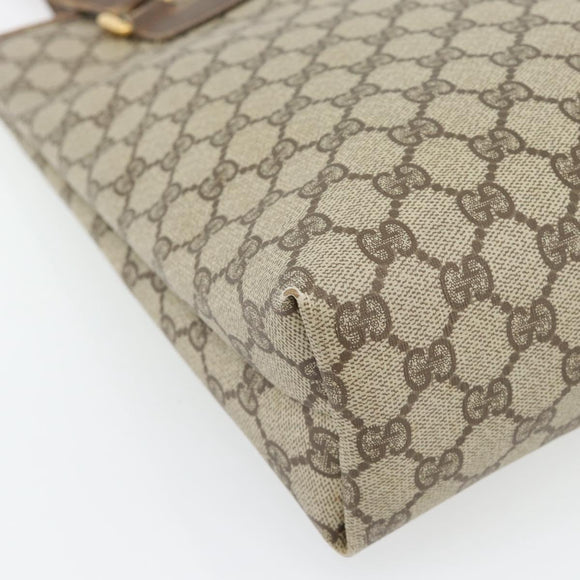 GUCCI GG Supreme Tote Bag PVC Beige Gold 002 39 6130 Auth BA12912
