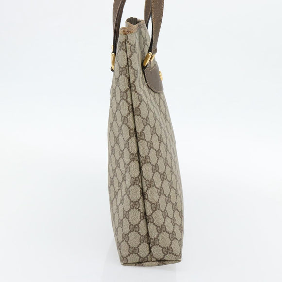 GUCCI GG Supreme Tote Bag PVC Beige Gold 002 39 6130 Auth BA12912