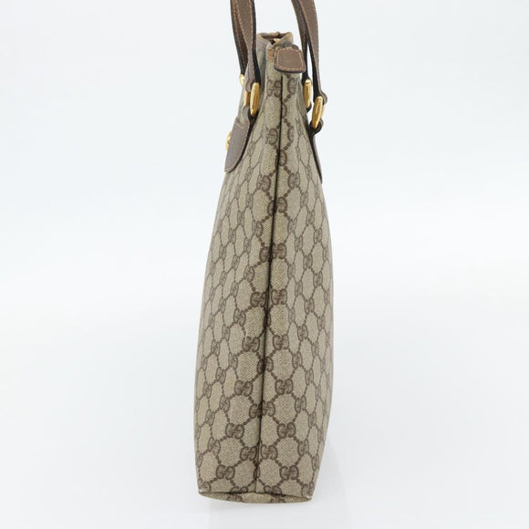 GUCCI GG Supreme Tote Bag PVC Beige Gold 002 39 6130 Auth BA12912