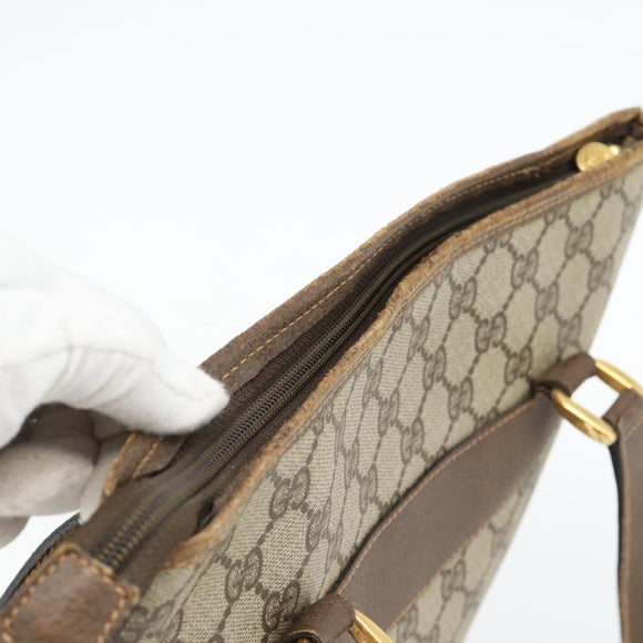 GUCCI GG Supreme Tote Bag PVC Beige Gold 002 39 6130 Auth BA12912