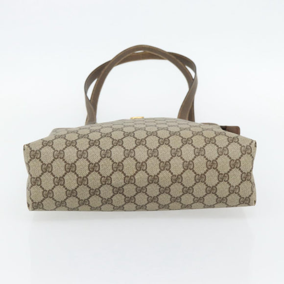 GUCCI GG Supreme Tote Bag PVC Beige Gold 002 39 6130 Auth BA12912