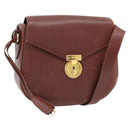 Salvatore Ferragamo Shoulder Bag Leather Brown Gold Auth BA12914-1