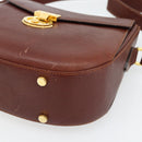 Salvatore Ferragamo Shoulder Bag Leather Brown Gold Auth BA12914-9