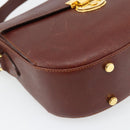 Salvatore Ferragamo Shoulder Bag Leather Brown Gold Auth BA12914-14