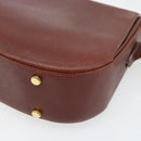 Salvatore Ferragamo Shoulder Bag Leather Brown Gold Auth BA12914-15