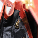 Salvatore Ferragamo Shoulder Bag Leather Brown Gold Auth BA12914-19