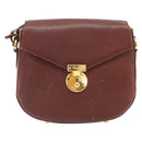 Salvatore Ferragamo Shoulder Bag Leather Brown Gold Auth BA12914-13