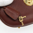 Salvatore Ferragamo Shoulder Bag Leather Brown Gold Auth BA12914-10