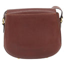 Salvatore Ferragamo Shoulder Bag Leather Brown Gold Auth BA12914-2