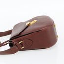 Salvatore Ferragamo Shoulder Bag Leather Brown Gold Auth BA12914-3