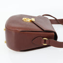 Salvatore Ferragamo Shoulder Bag Leather Brown Gold Auth BA12914-4