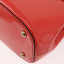 GUCCI Hand Bag Patent leather 2way Red Gold 371925 Auth BA12915-15