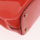 GUCCI Hand Bag Patent leather 2way Red Gold 371925 Auth BA12915-16