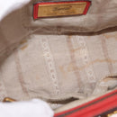 GUCCI Hand Bag Patent leather 2way Red Gold 371925 Auth BA12915-11