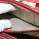 GUCCI Hand Bag Patent leather 2way Red Gold 371925 Auth BA12915-25