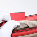 GUCCI Hand Bag Patent leather 2way Red Gold 371925 Auth BA12915-12