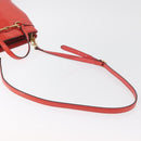 GUCCI Hand Bag Patent leather 2way Red Gold 371925 Auth BA12915-9