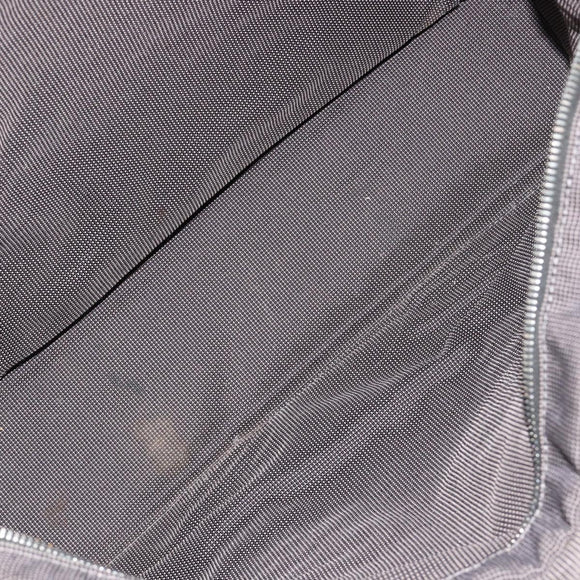 HERMES Her Line Tragetasche Canvas Grau Silber Auth BA12917
