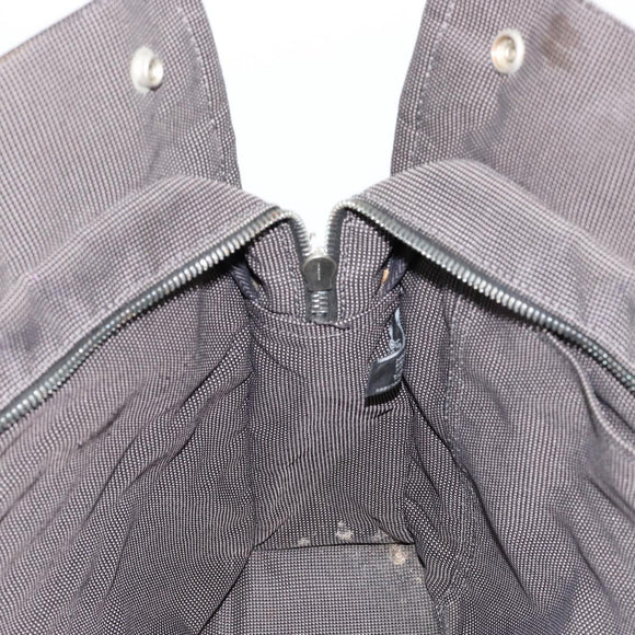 HERMES Her Line Tragetasche Canvas Grau Silber Auth BA12917