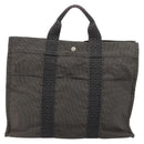 HERMES Her Line Tragetasche Canvas Grau Silber Auth BA12917-2