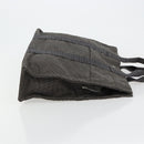 HERMES Her Line Tragetasche Canvas Grau Silber Auth BA12917-3
