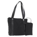 BVLGARI Logo Mania Tote Bag Canvas Black Silver Auth BA12918-1