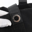 BVLGARI Logo Mania Tote Bag Canvas Black Silver Auth BA12918-10