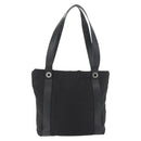 BVLGARI Logo Mania Tote Bag Canvas Black Silver Auth BA12918-13