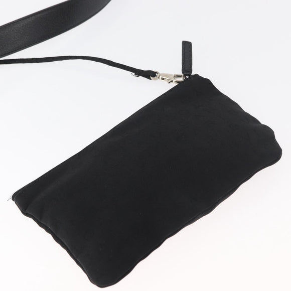 BVLGARI Logo Mania Tote Bag Canvas Black Silver Auth BA12918