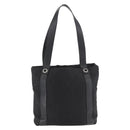 BVLGARI Logo Mania Tote Bag Canvas Black Silver Auth BA12918-2