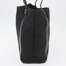 BVLGARI Logo Mania Tote Bag Canvas Black Silver Auth BA12918-3