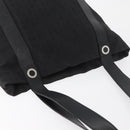 BVLGARI Logo Mania Tote Bag Canvas Black Silver Auth BA12918-6