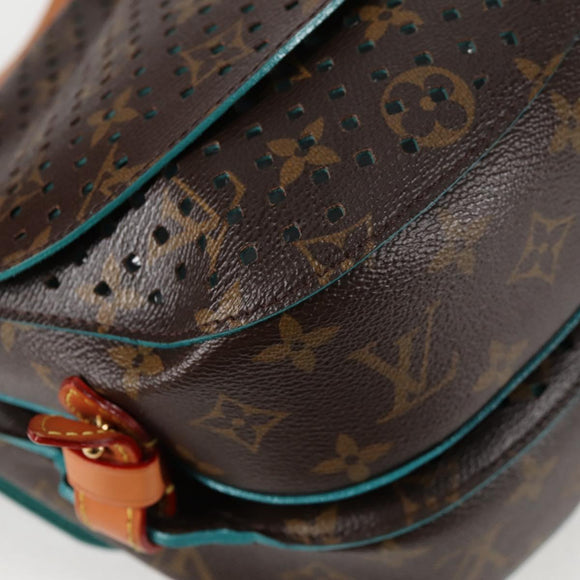 LOUIS VUITTON Monogram Perfo Saumur 30 Shoulder Bag M93998 LV Auth BA1291A
