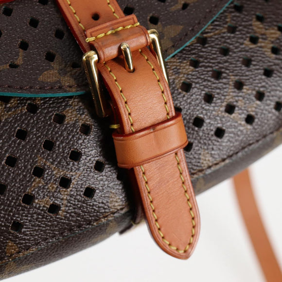 LOUIS VUITTON Monogram Perfo Saumur 30 Shoulder Bag M93998 LV Auth BA1291A