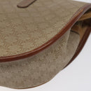 CELINE Macadam Canvas Shoulder Bag PVC Beige Gold Auth BA1292-15