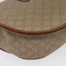 CELINE Macadam Canvas Shoulder Bag PVC Beige Gold Auth BA1292-13