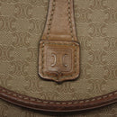 CELINE Macadam Canvas Shoulder Bag PVC Beige Gold Auth BA1292-14