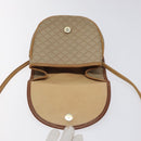 CELINE Macadam Canvas Shoulder Bag PVC Beige Gold Auth BA1292-15