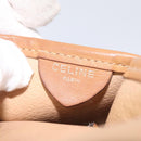 CELINE Macadam Canvas Shoulder Bag PVC Beige Gold Auth BA1292-16