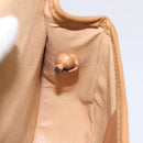 CELINE Macadam Canvas Shoulder Bag PVC Beige Gold Auth BA1292-18