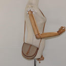 CELINE Macadam Canvas Shoulder Bag PVC Beige Gold Auth BA1292-21