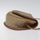 CELINE Macadam Canvas Shoulder Bag PVC Beige Gold Auth BA1292-3
