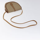 CELINE Macadam Canvas Shoulder Bag PVC Beige Gold Auth BA1292-7